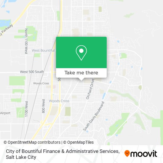 City of Bountiful Finance & Administrative Services map