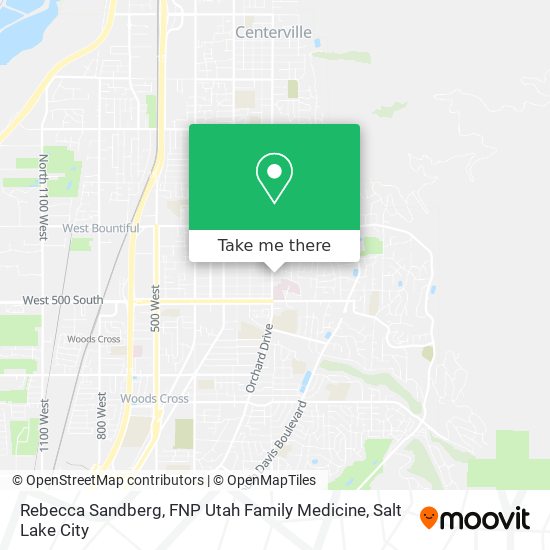 Rebecca Sandberg, FNP Utah Family Medicine map