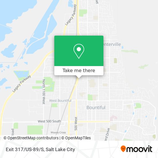 Exit 317/US-89/S map
