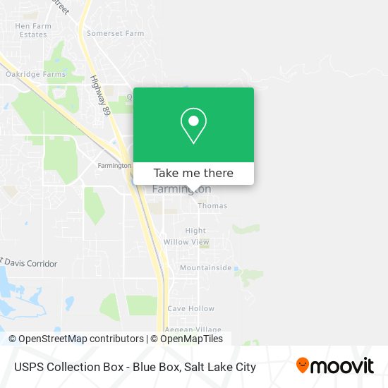 USPS Collection Box - Blue Box map