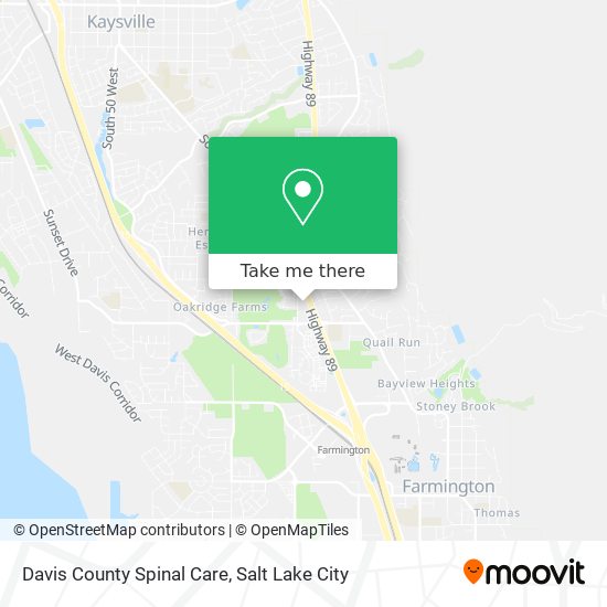 Davis County Spinal Care map