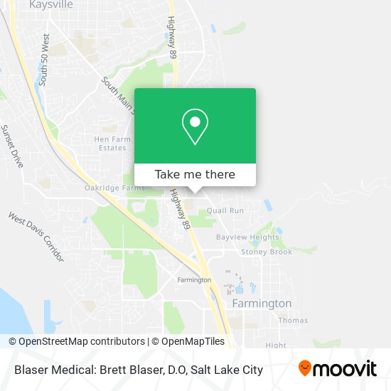 Mapa de Blaser Medical: Brett Blaser, D.O