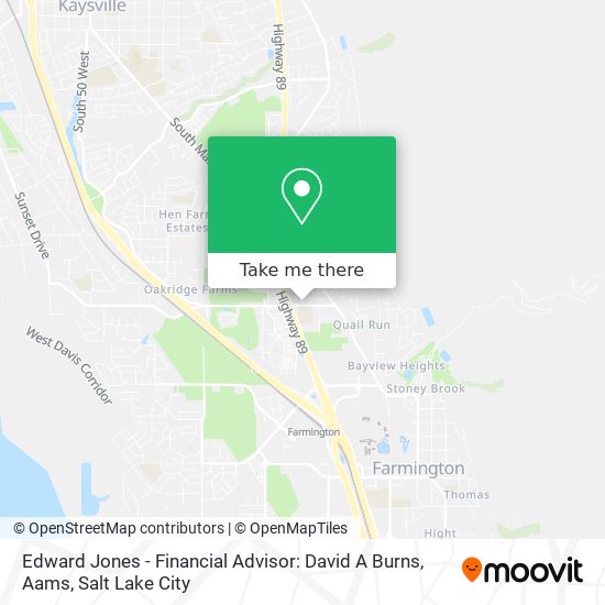 Mapa de Edward Jones - Financial Advisor: David A Burns, Aams