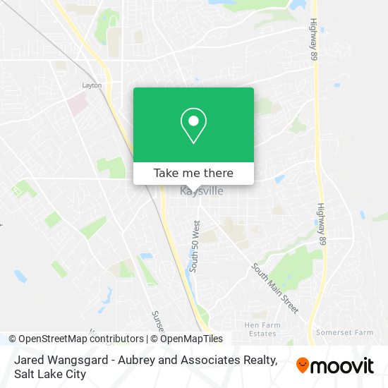 Jared Wangsgard - Aubrey and Associates Realty map