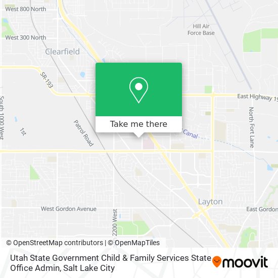 Mapa de Utah State Government Child & Family Services State Office Admin