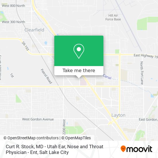 Curt R. Stock, MD - Utah Ear, Nose and Throat Physician - Ent map