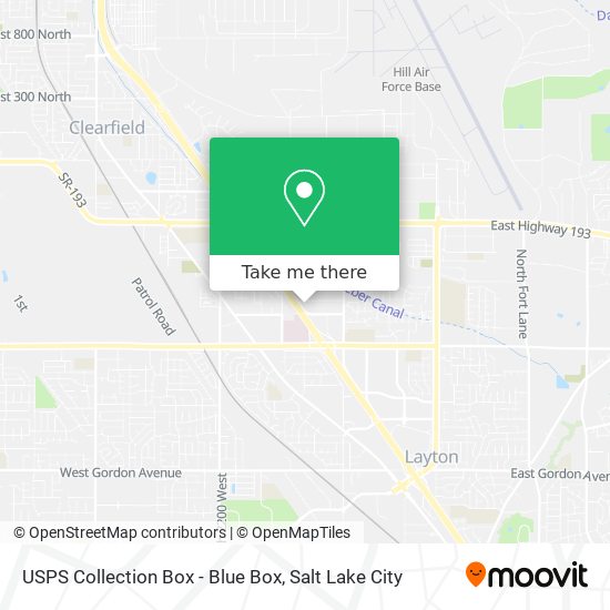 Mapa de USPS Collection Box - Blue Box