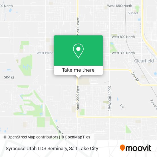 Syracuse Utah LDS Seminary map