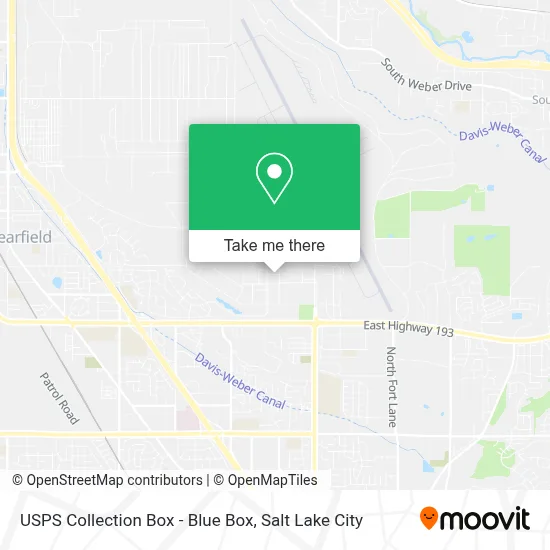 USPS Collection Box - Blue Box map