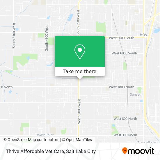 Thrive Affordable Vet Care map