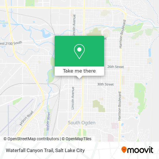 Mapa de Waterfall Canyon Trail
