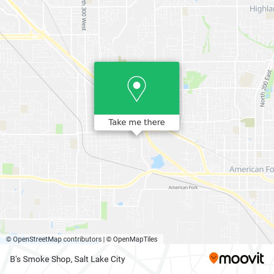 B's Smoke Shop map