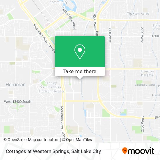 Cottages at Western Springs map