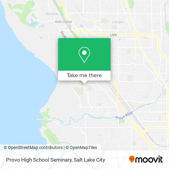 Provo High School Seminary map