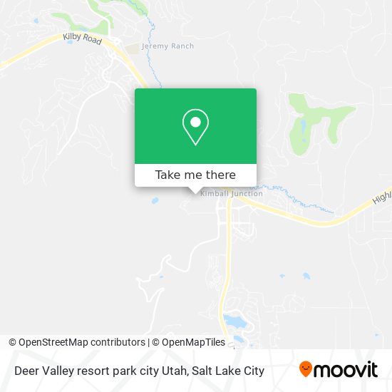 Mapa de Deer Valley resort park city Utah