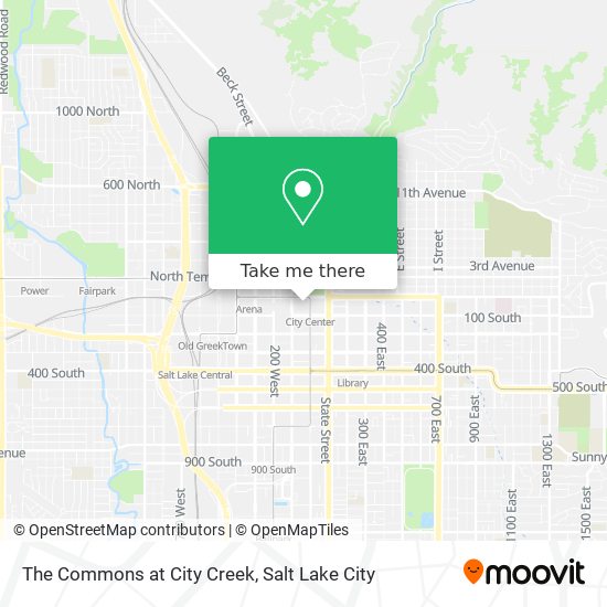 Mapa de The Commons at City Creek