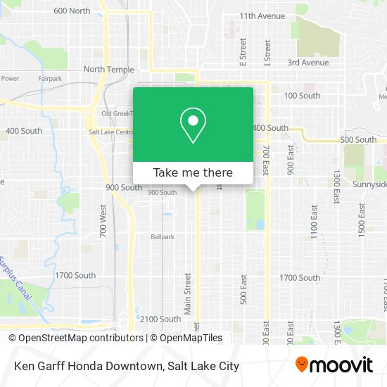 Mapa de Ken Garff Honda Downtown