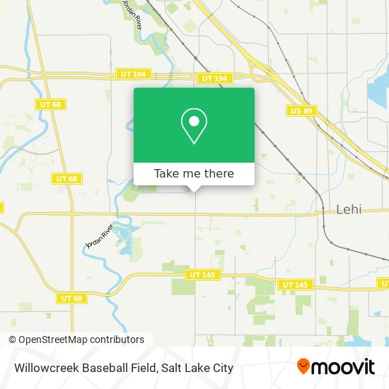 Mapa de Willowcreek Baseball Field