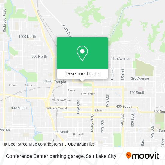 Mapa de Conference Center parking garage