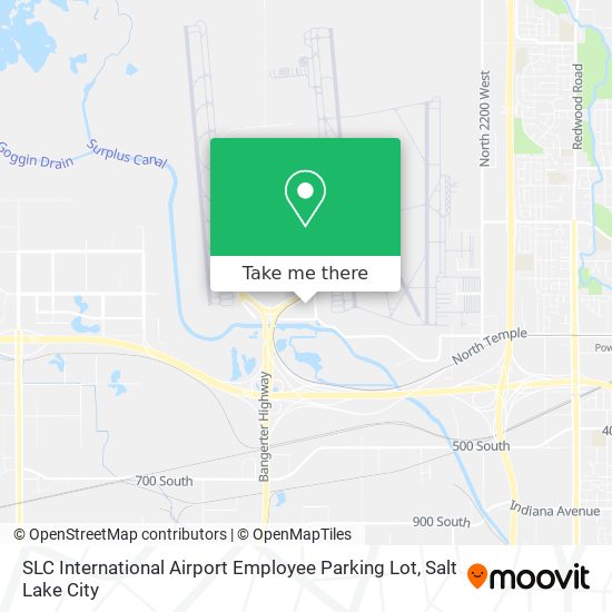 SLC International Airport Employee Parking Lot map