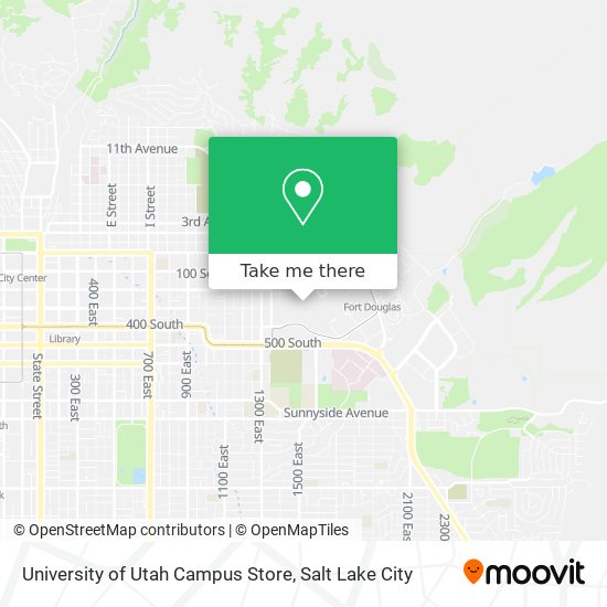 Mapa de University of Utah Campus Store