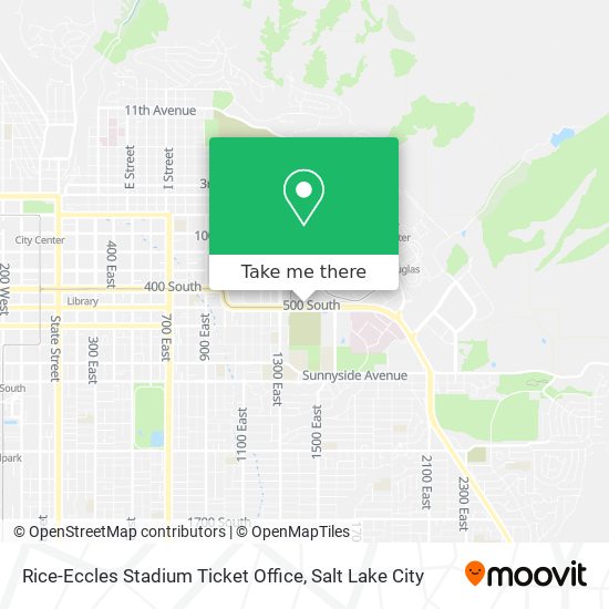 Mapa de Rice-Eccles Stadium Ticket Office