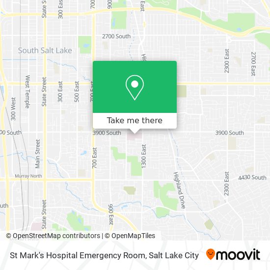 St Mark's Hospital Emergency Room map