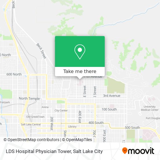 LDS Hospital Physician Tower map