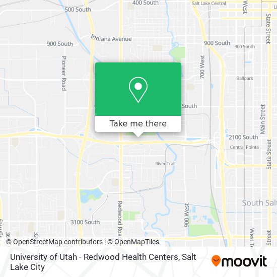University of Utah - Redwood Health Centers map