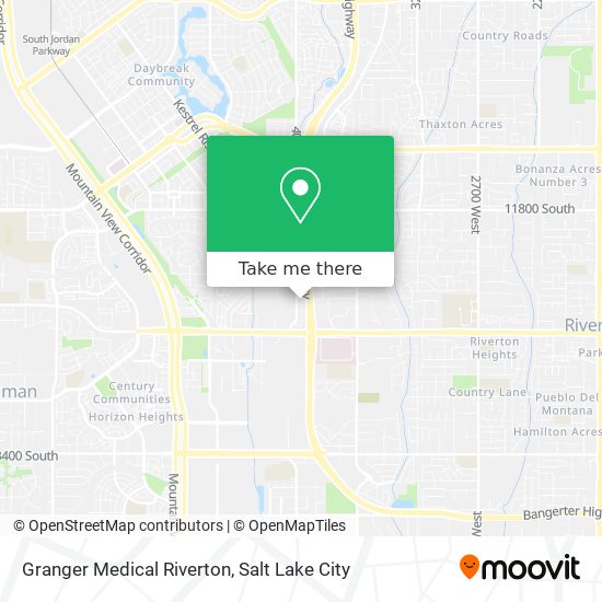 Mapa de Granger Medical Riverton