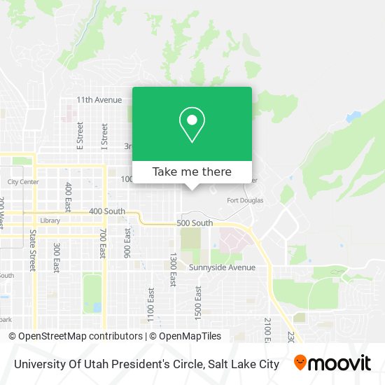 University Of Utah President's Circle map