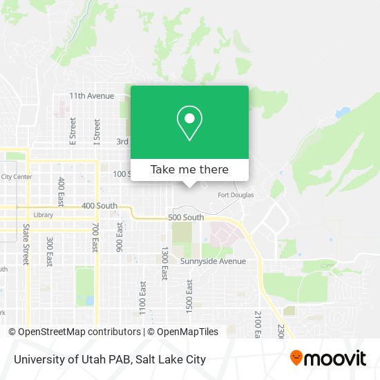 Mapa de University of Utah PAB