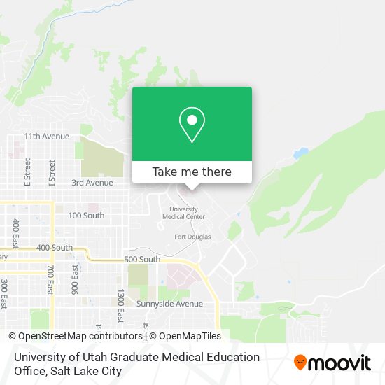 Mapa de University of Utah Graduate Medical Education Office