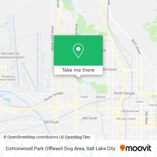 Cottonwood Park Offleash Dog Area map
