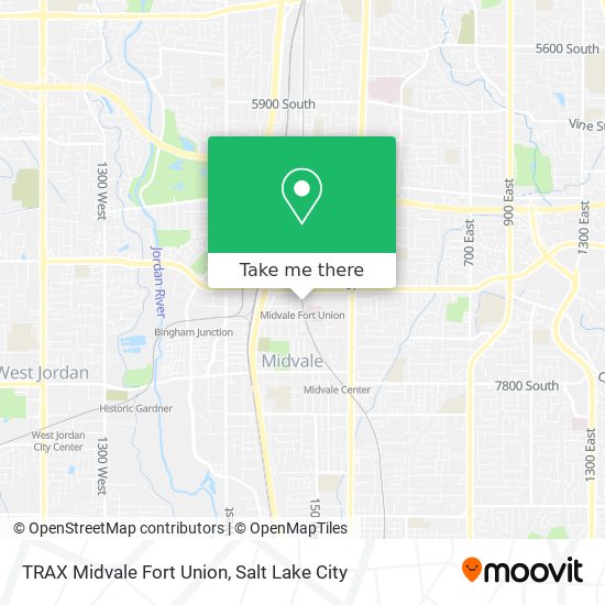 TRAX Midvale Fort Union map