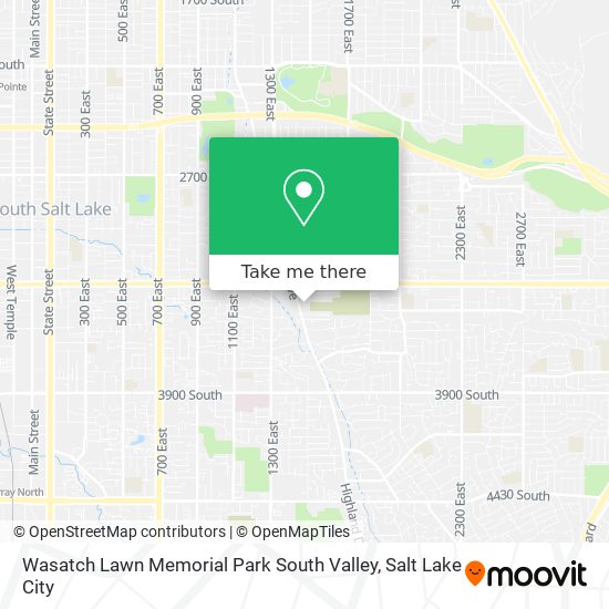 Wasatch Lawn Memorial Park South Valley map