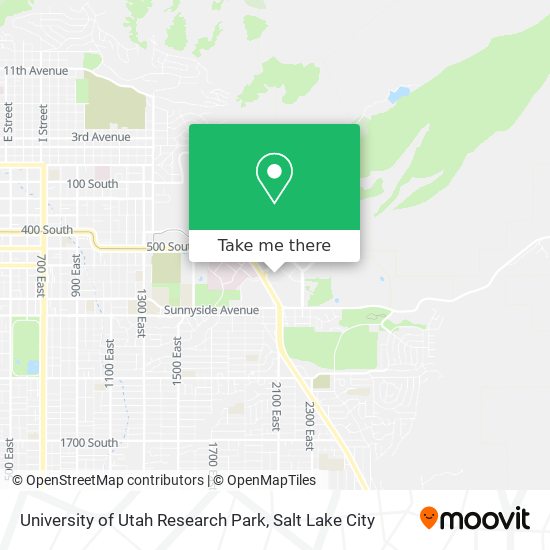 Mapa de University of Utah Research Park
