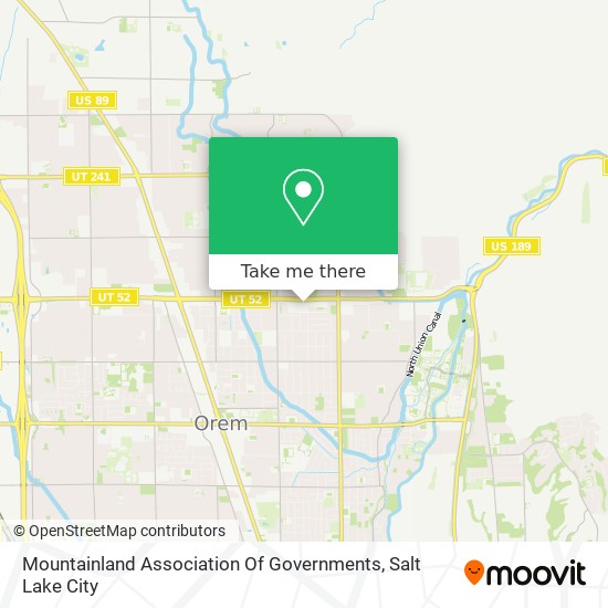 Mountainland Association Of Governments map