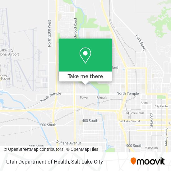 Mapa de Utah Department of Health