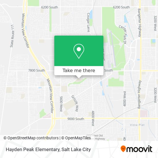 Hayden Peak Elementary map