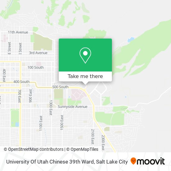 Mapa de University Of Utah Chinese 39th Ward