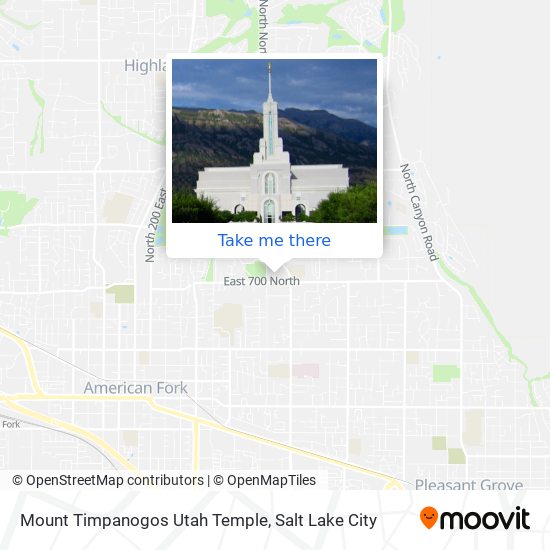 Mount Timpanogos Utah Temple map