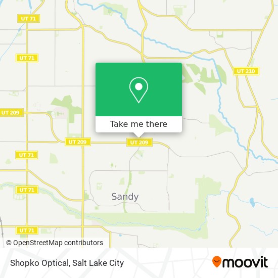 Mapa de Shopko Optical