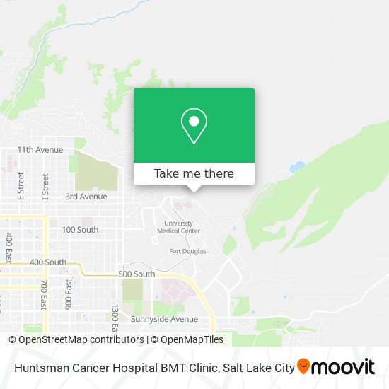 Huntsman Cancer Hospital BMT Clinic map