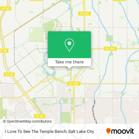 I Love To See The Temple  Bench map