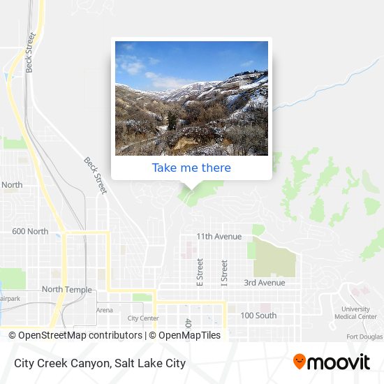 City Creek Canyon map