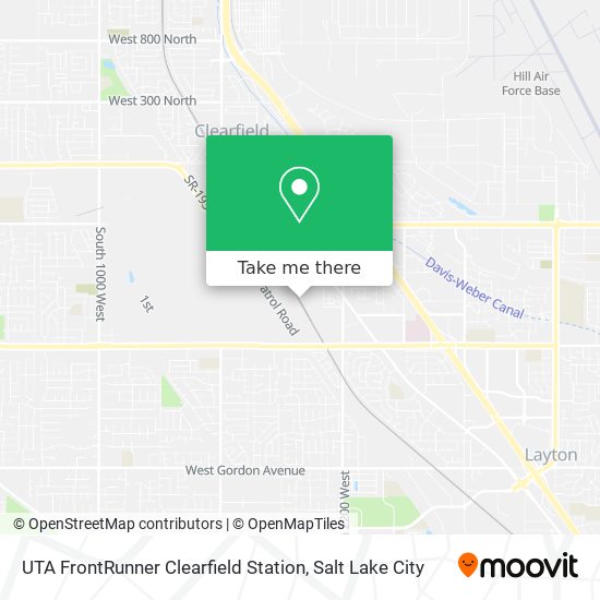 Mapa de UTA FrontRunner Clearfield Station