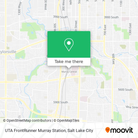 UTA FrontRunner Murray Station map