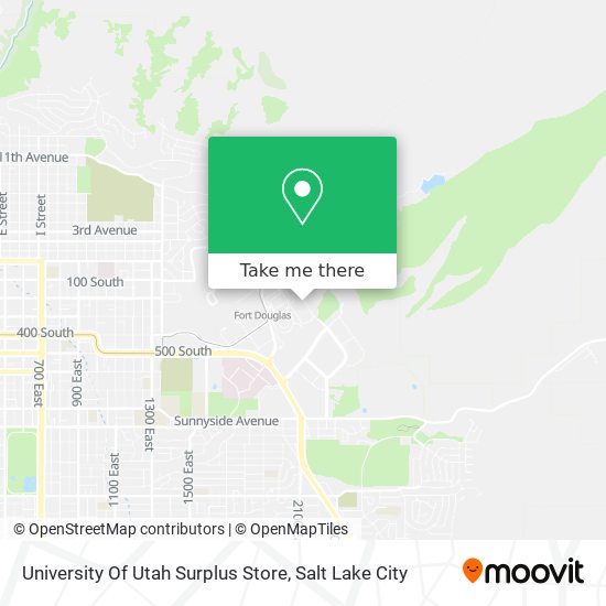Mapa de University Of Utah Surplus Store