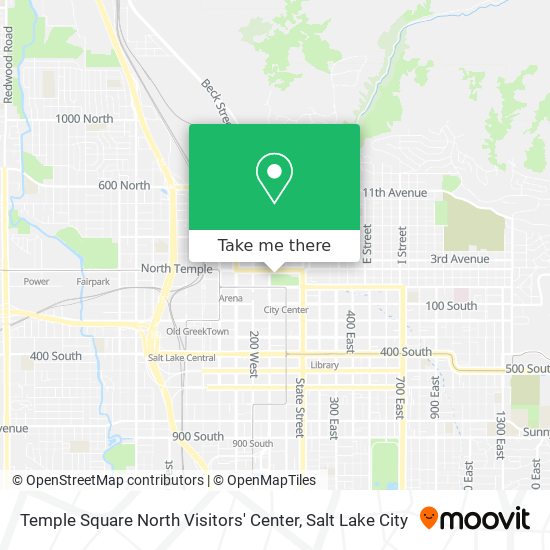 Temple Square North Visitors' Center map